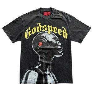 Godspeed Retro Skull “Out of Many One” Black Graphic Tee XL NWT